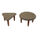 Set of two brown footstools, Danish design, 1990s, production: Denmark