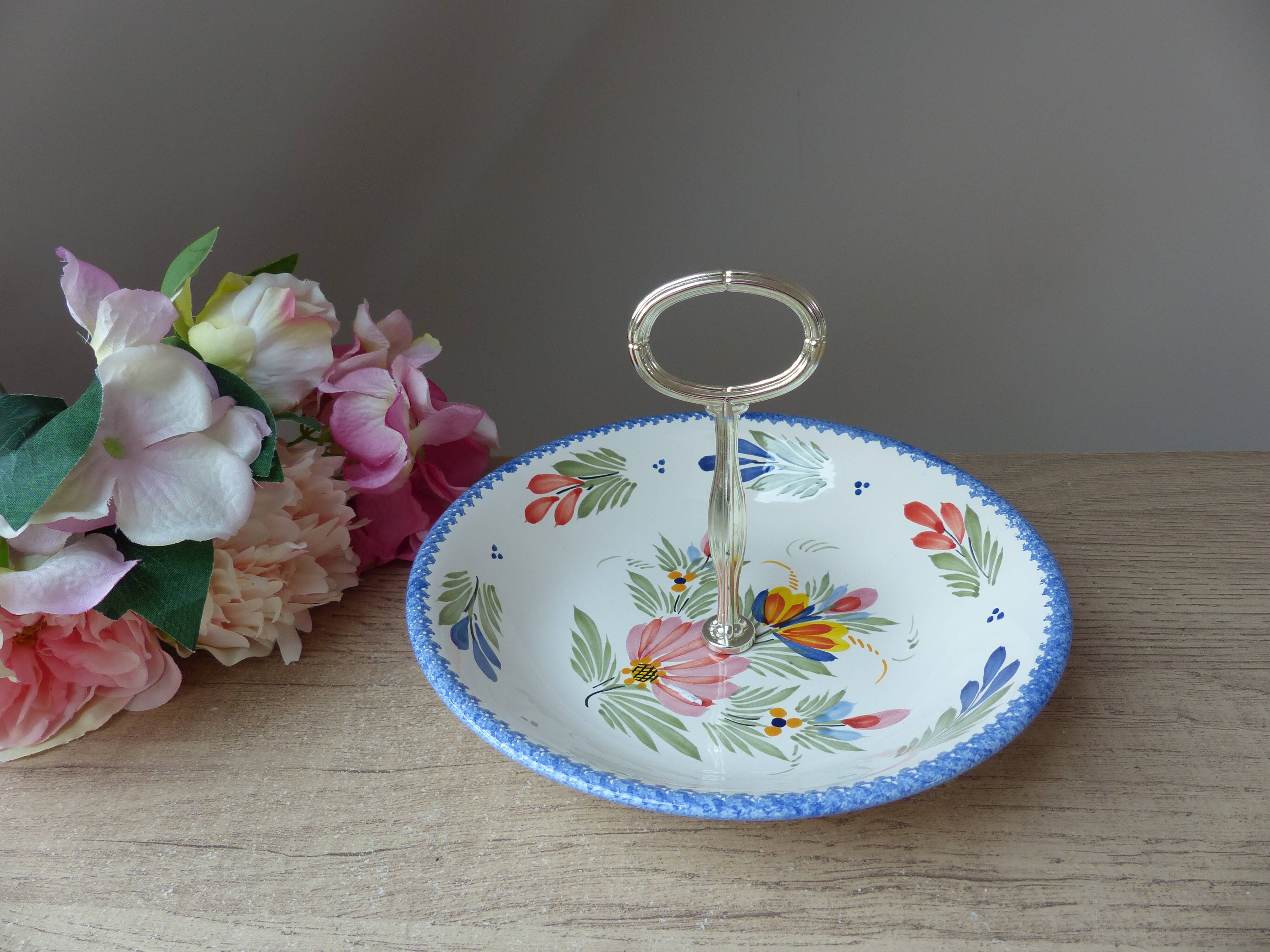 Former Quimper Earthenware Servant Floral Decor