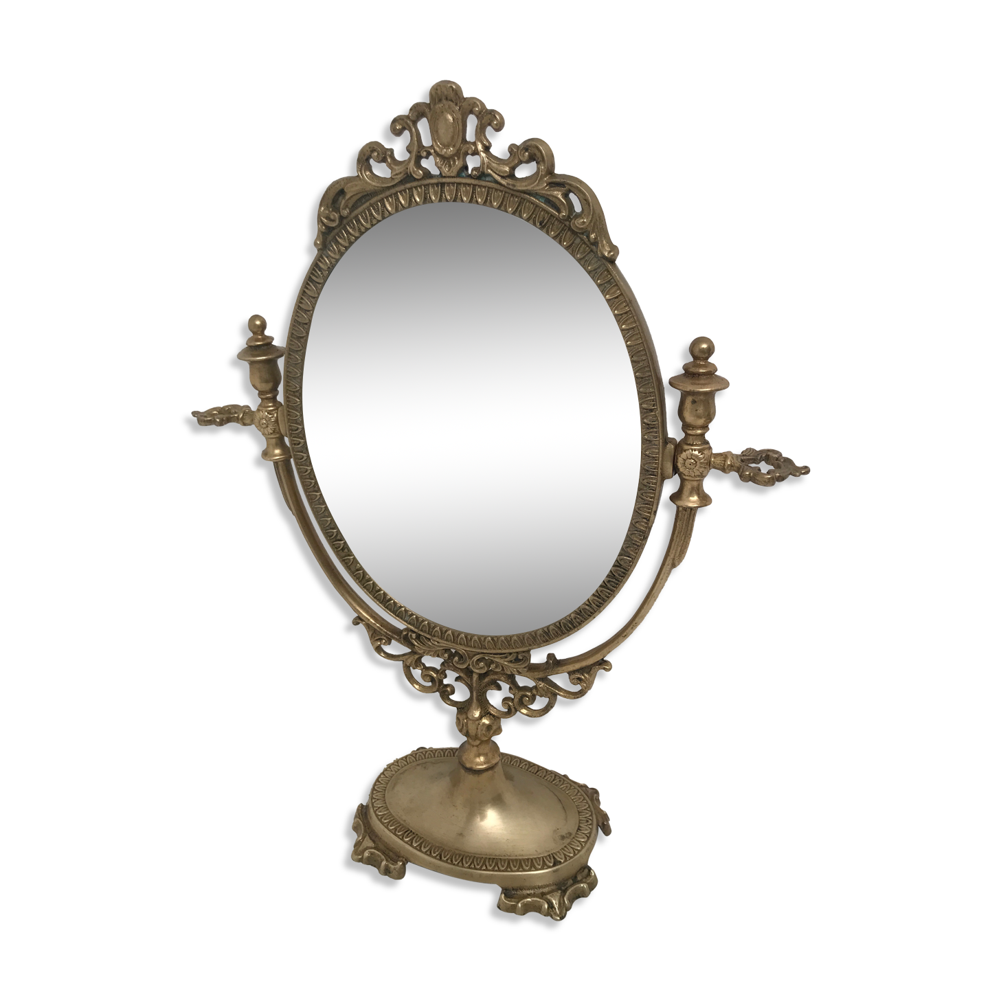 Brass psyche mirror