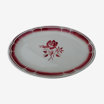 Dish earthenware floral decoration