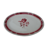 Dish earthenware floral decoration