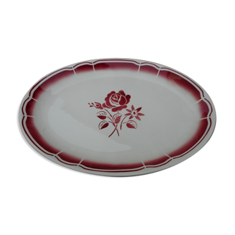 Dish earthenware floral decoration