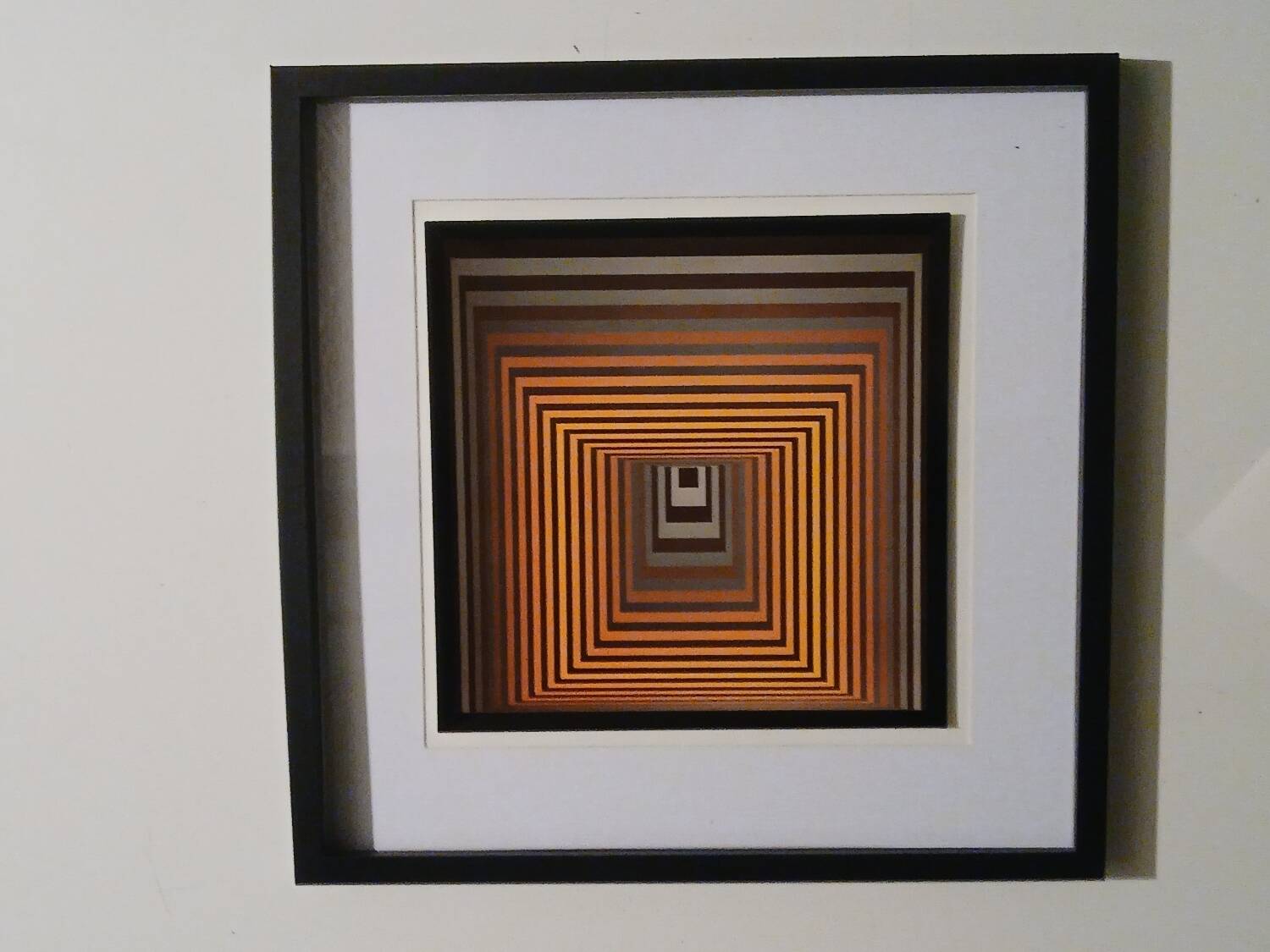 Triptych Vintage Optical Art - Victor Vasarely - 3 Frames 40