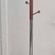 Wood and steel coat rack