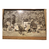 Frame signed louis leloir canvas style year 1750..