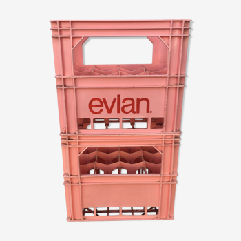 Evian vintage bottle boxes