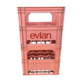 Paire de caisses à bouteilles vintages Evian