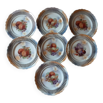 Set of 7 Union K dessert plates from Slovakia.