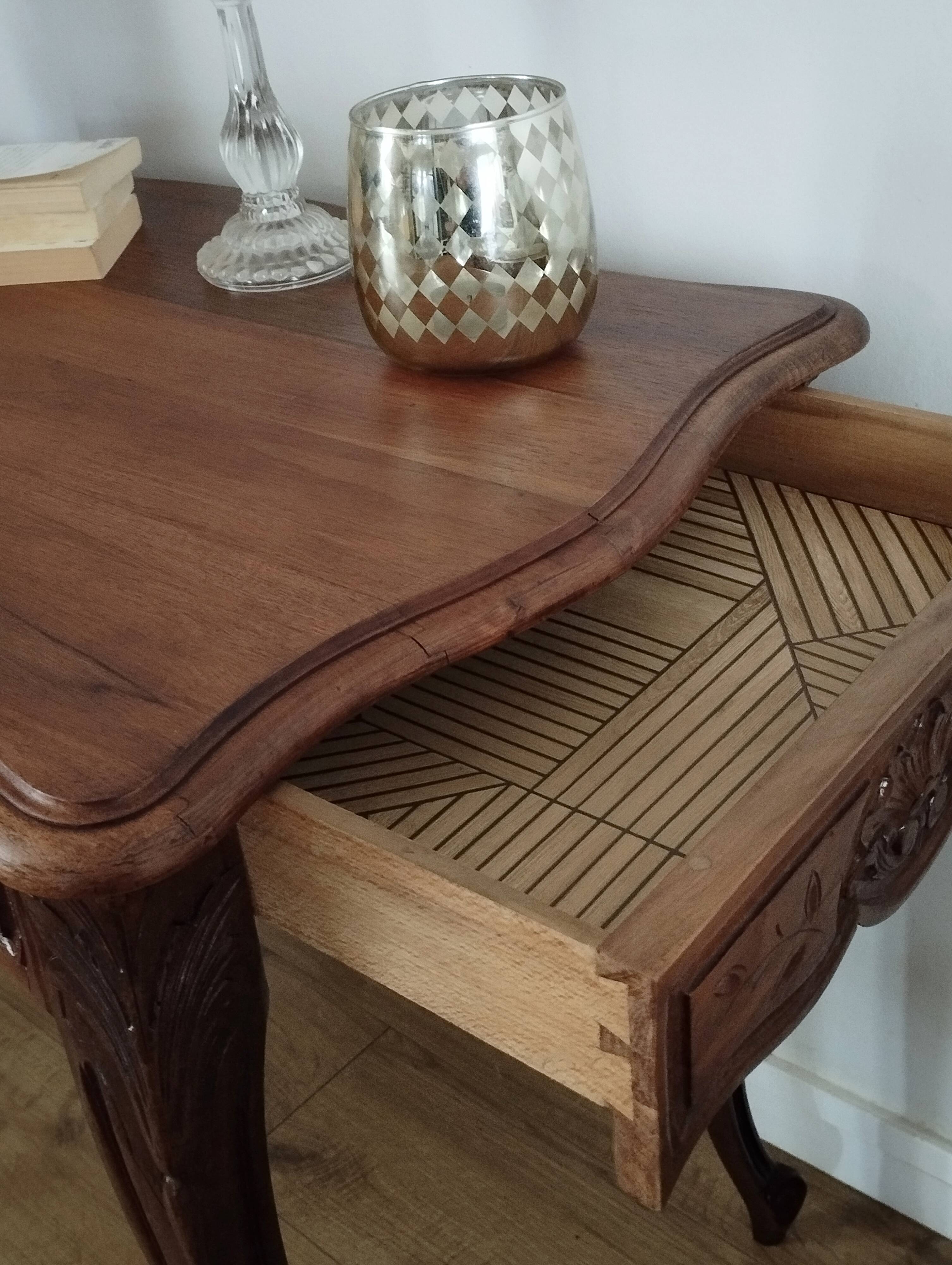 Secretary table, Louis XV style side table.