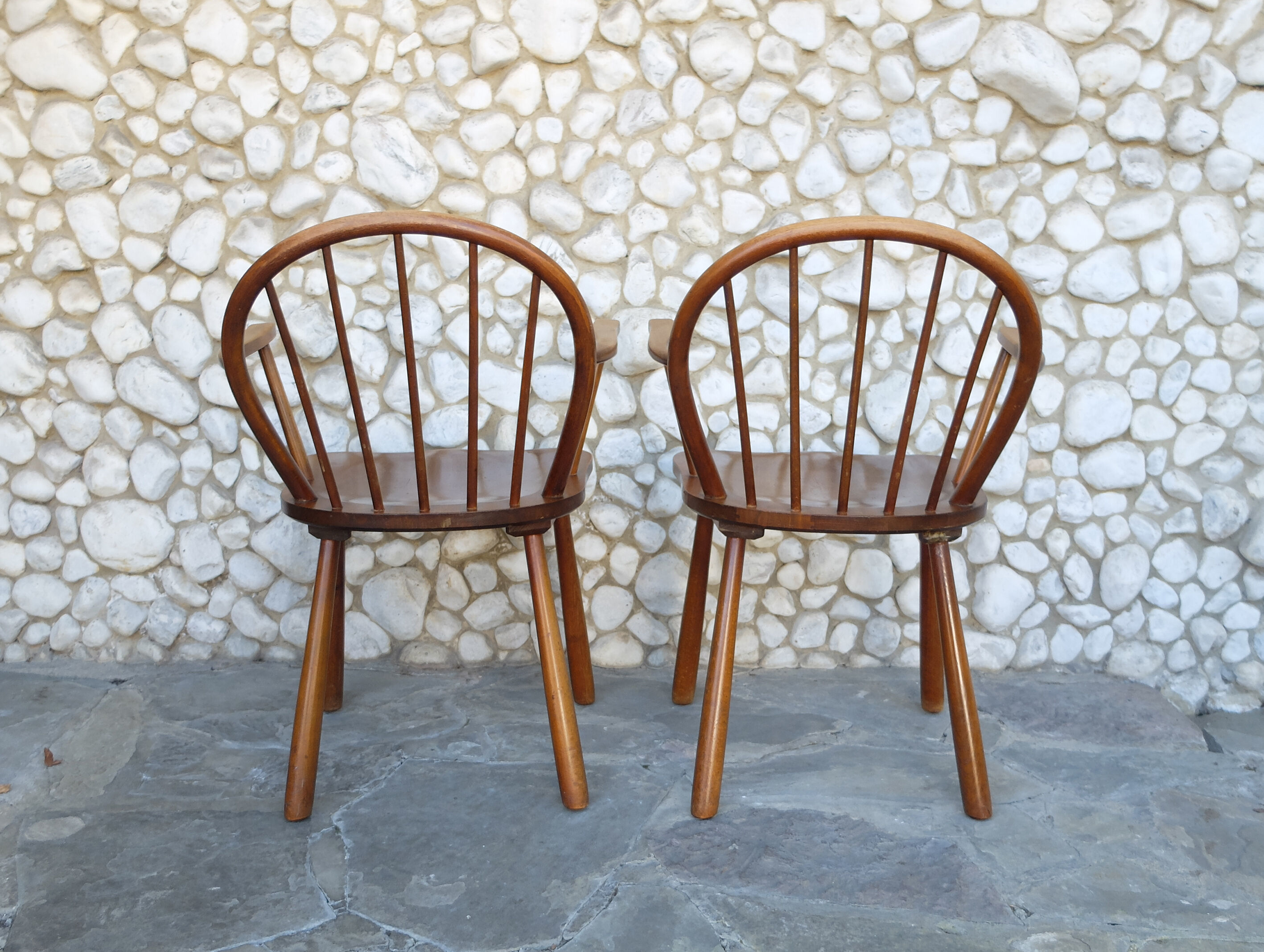 Pair of Scandinavian bars with solid wood Denmark