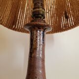 Stoneware and rope lamp