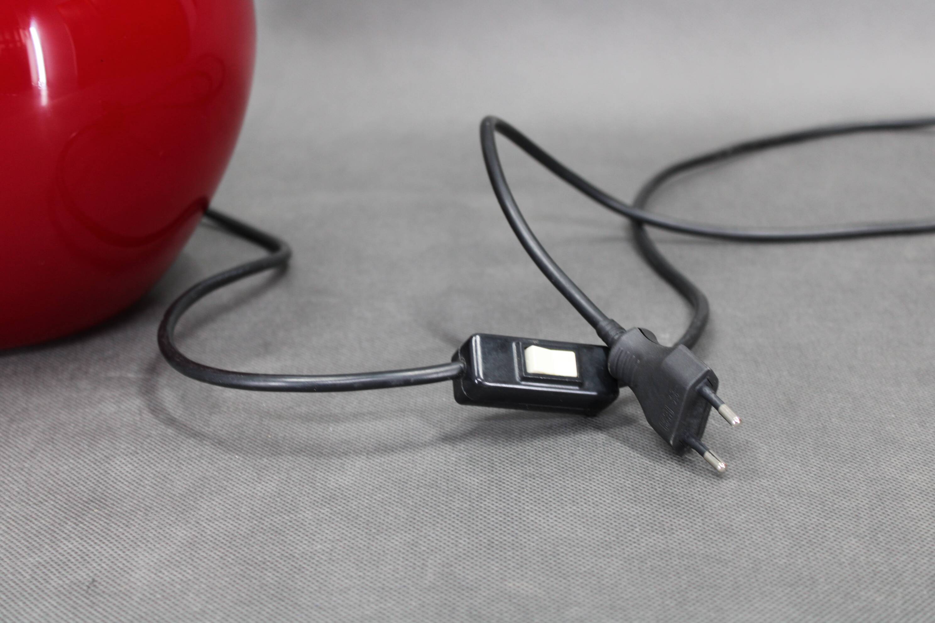 1970s Italian VeArt Glass Table Lamp with Fabric Lamp Shade