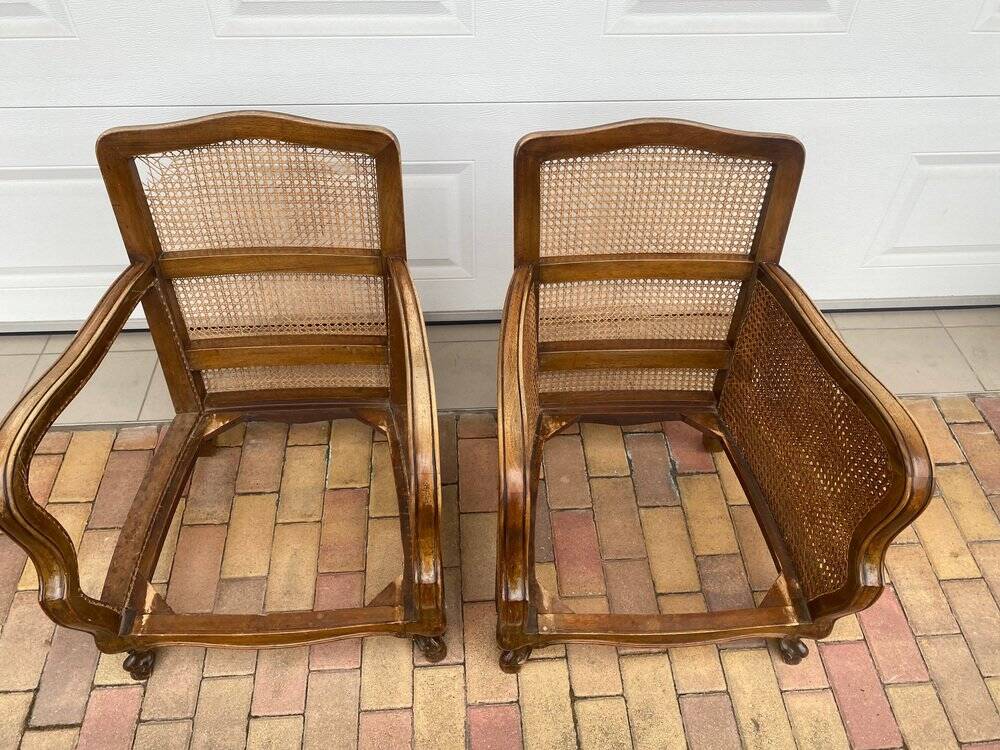 Set of antique Italian lounge chairs, 1920s