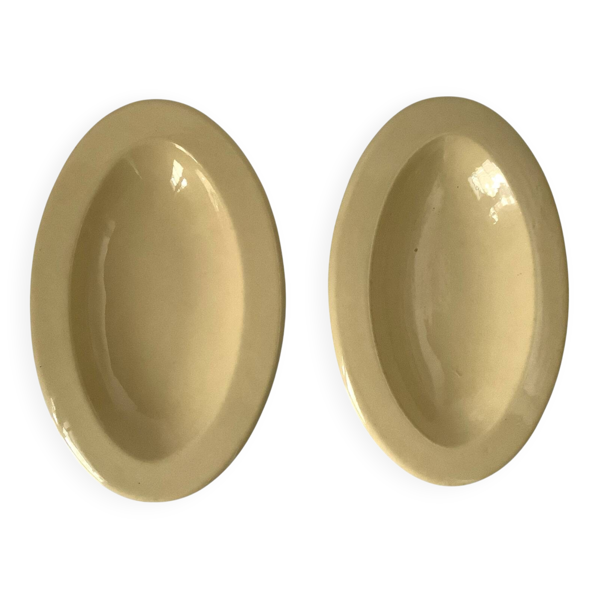 Set of 2 ceramic dishes from Boch La Louvière, Goupy model