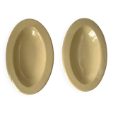 Set of 2 ceramic dishes from Boch La Louvière, Goupy model