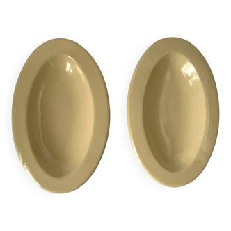 Set of 2 ceramic dishes from Boch La Louvière, Goupy model