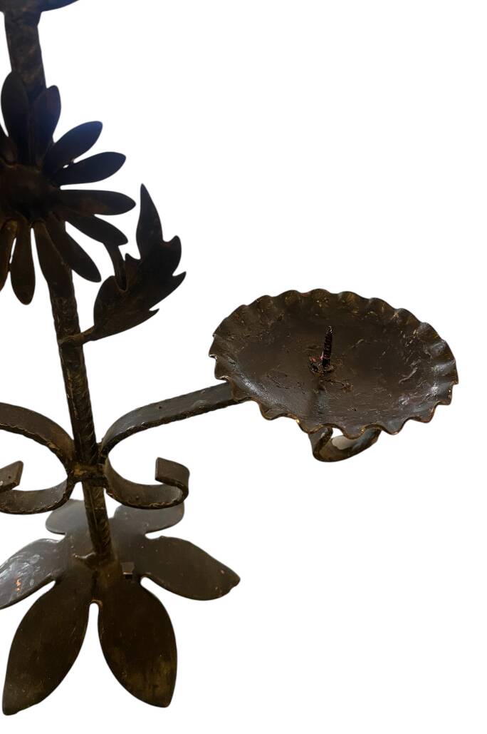 Cast iron candle holder
