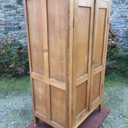 Vintage wardrobe with compass feet in beech