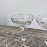 4 blown glasses / antique cups