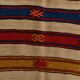 Kilim Mid Century Modern Red & Blue Vintage Rug, 151x244Cm