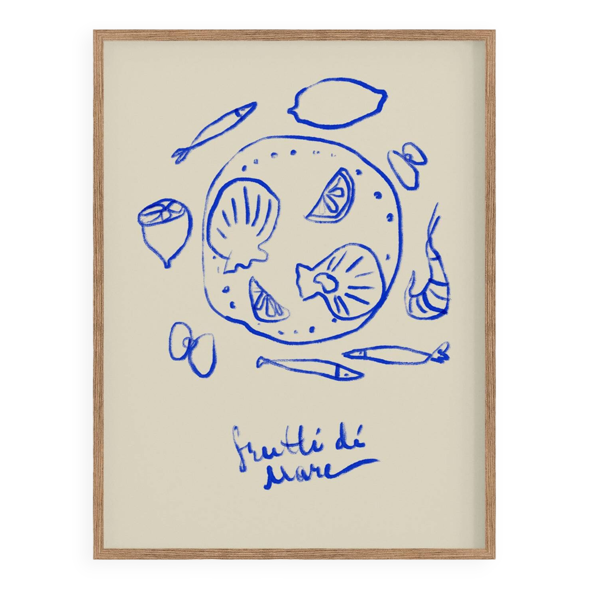 Naive Illustration giclee print, 50x70cm