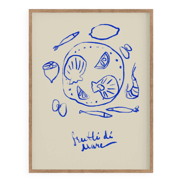 Naive Illustration giclee print, 50x70cm