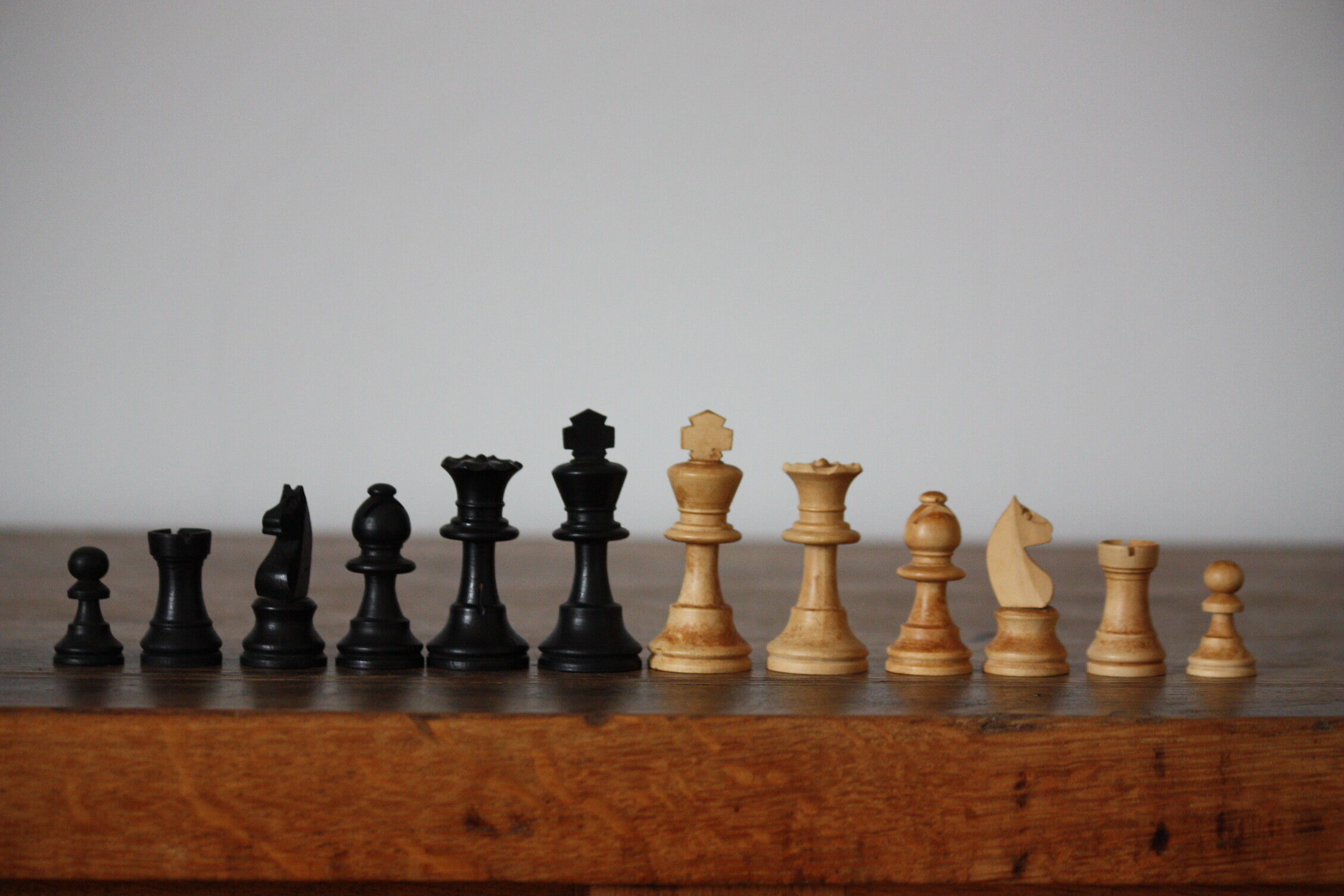 Wooden Staunton chess game