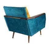 Petrol Golden Danish Retro Easy Chair Club Chair 60s Mid-Century