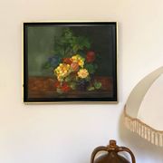 Framed antique oil painting