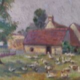 Table "farmyard" by Bourgain circa 1900