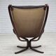 1970s, Norwegian design by Sigurd Ressel, chair "Falcon" with footstool.