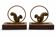 Art Deco "squirrel" bookends in gilded bronze and rosewood.
