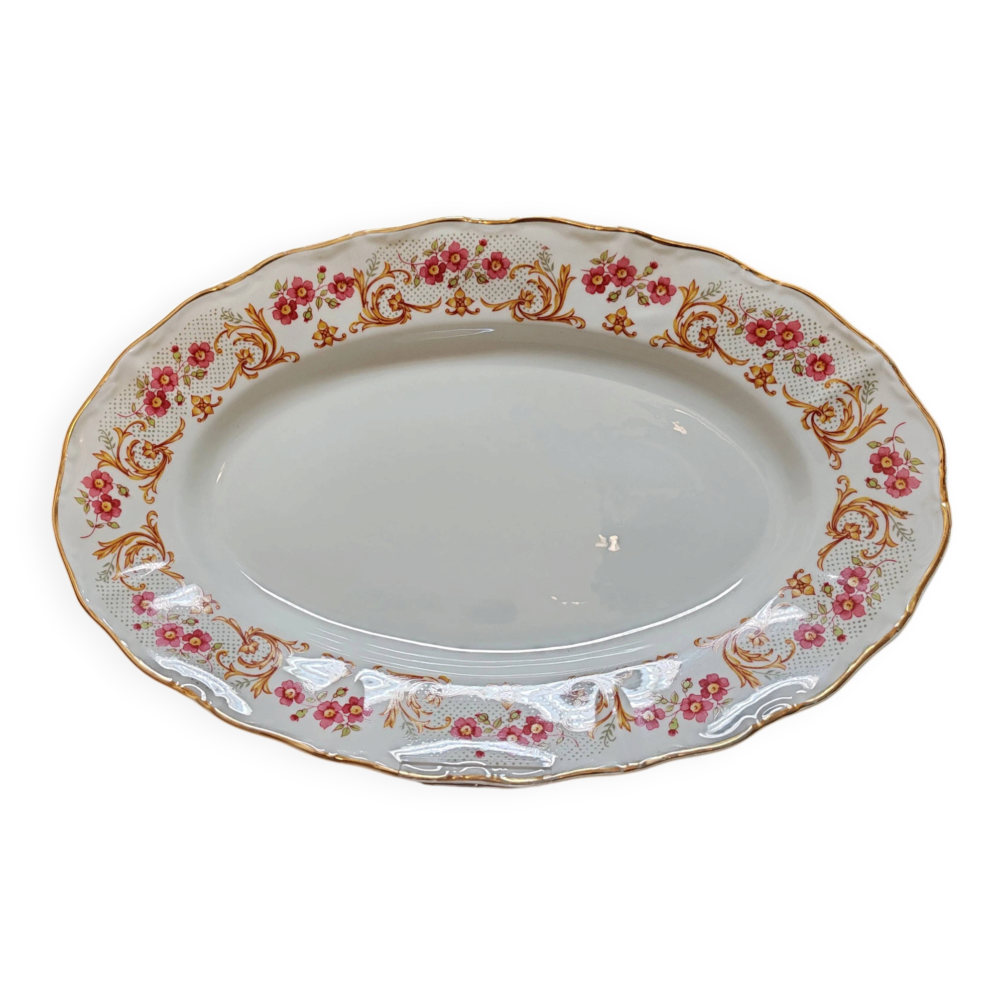 Oval porcelain plate Digoin