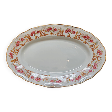 Plat ovale en porcelaine Digoin
