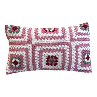 Coussin crochet vintage