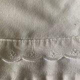 Pair pillowcases white cotton and lace