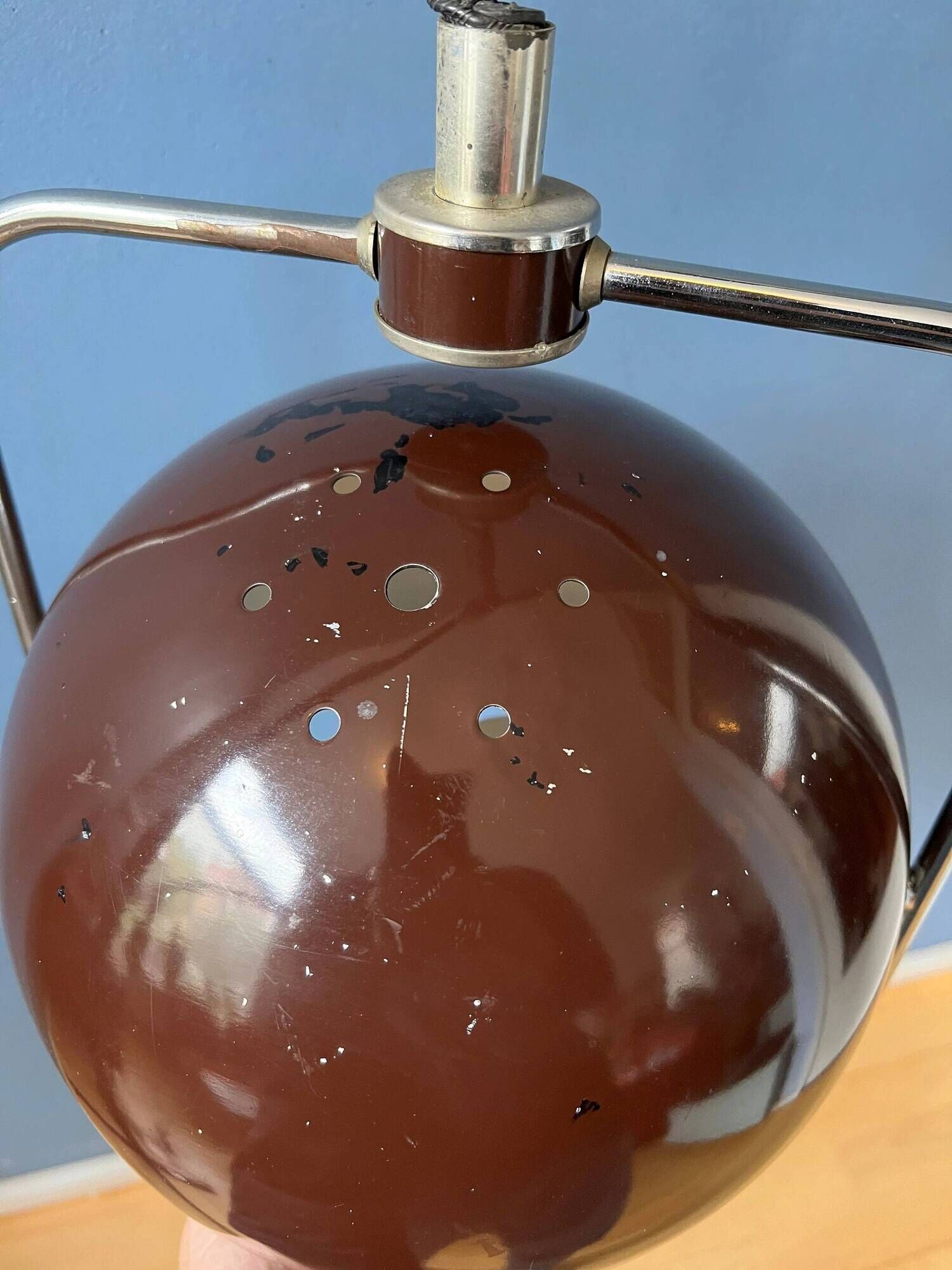 Vintage brown GEPO suspension | Space Age light fixture | Mid-Century Modern ceiling light