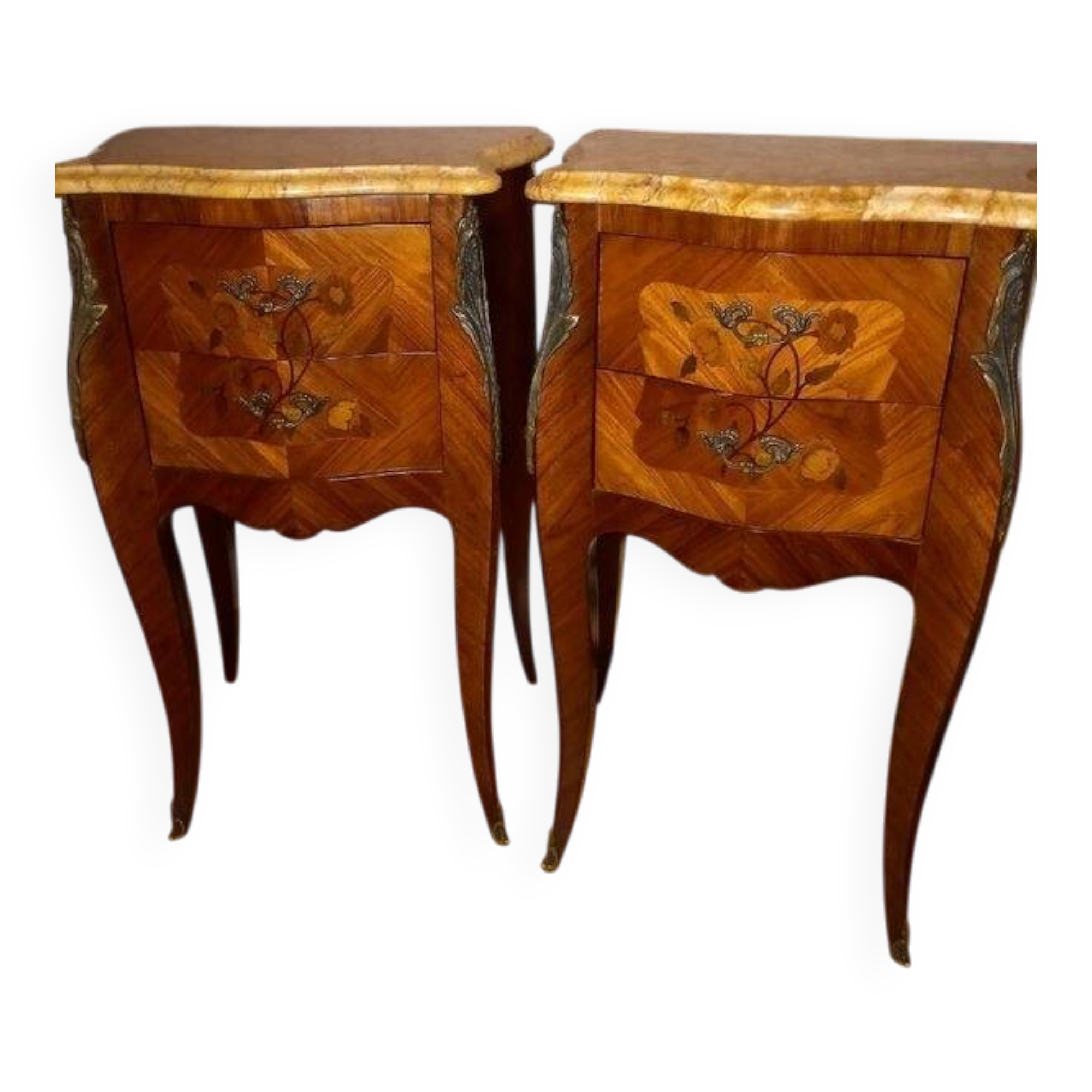 Louis XV style bedside tables