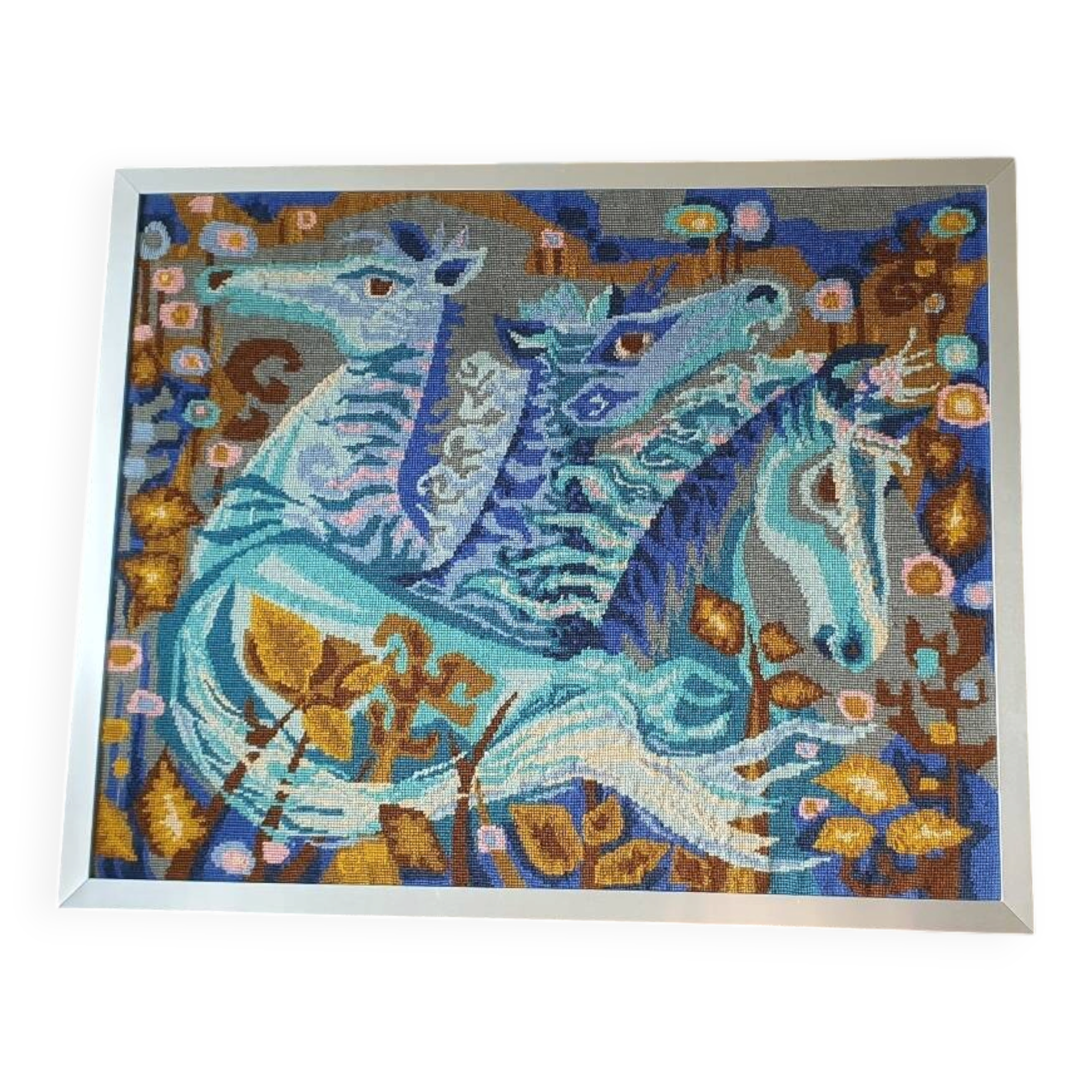 "Tapestry The Horses of Azure" by Jc Duprez, 1960s/1970s