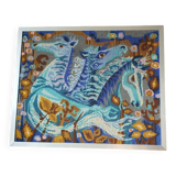 "Tapestry The Horses of Azure" by Jc Duprez, 1960s/1970s