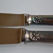24 TABLE & DESSERT KNIVES SILVER METAL GOLDFORFER FRIONNET FRANCOIS LOUIS XV