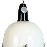 ndustrial Soviet White Enamel Pendant Lamp, 1960s