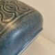 Blue ceramic table lamp, estimated 1960s. Danish, design.