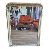 Large shabby chic Louis-Philippe mirror 139 × 106 cm – old-world charm