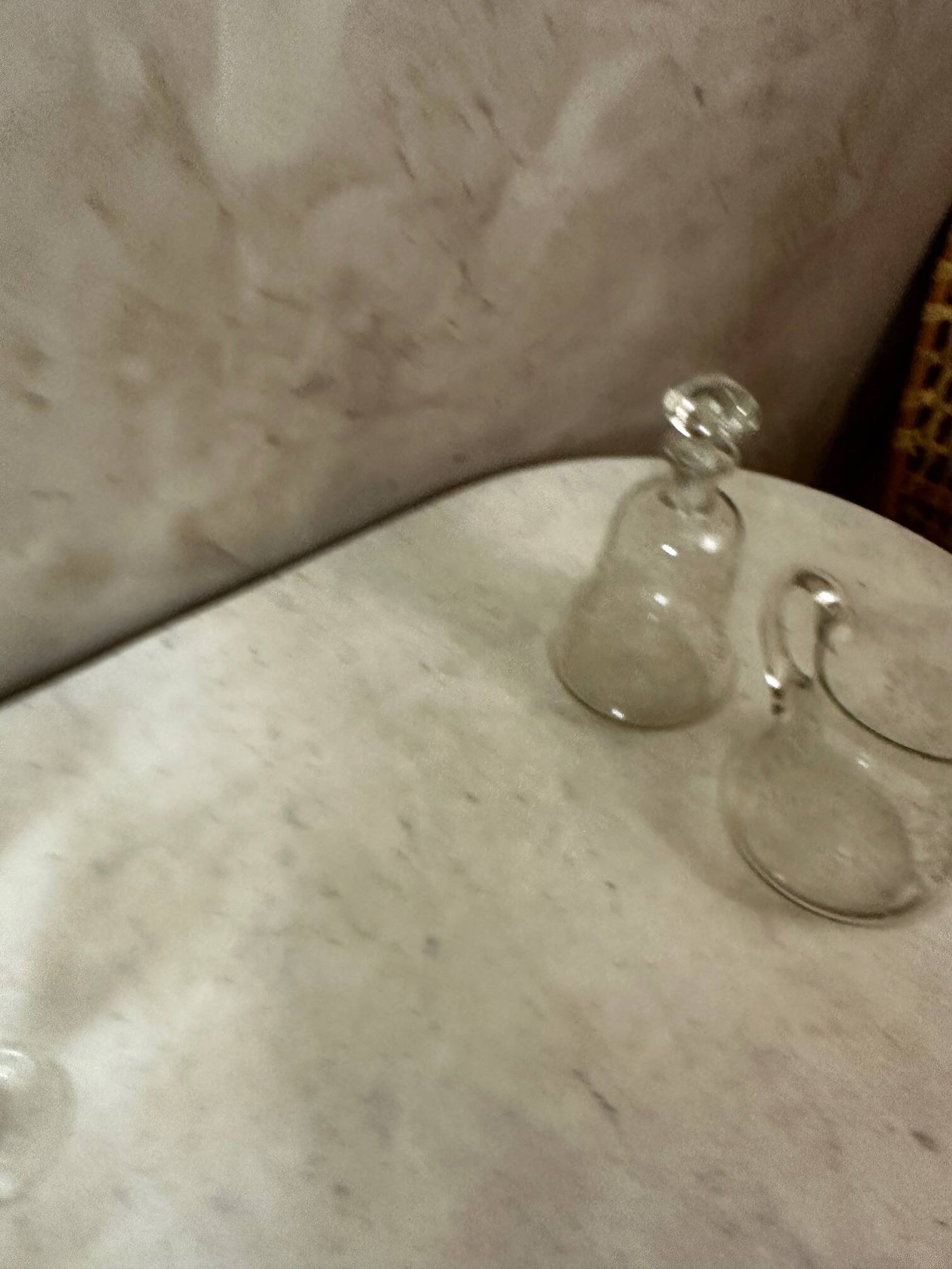 A lot of crystal glasses