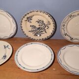 Composition 6 plates flat blue tones