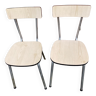 2 chaises formica blanches