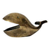 Cendrier en laiton baleine vintage