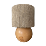 Bedside lamp in rope and wood