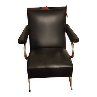 Fauteuil design pieds compas 1950